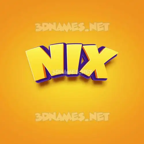 nix in Orange Toon style - 3D name wallpaper nix in Orange Toon style - 3D name wallpaper