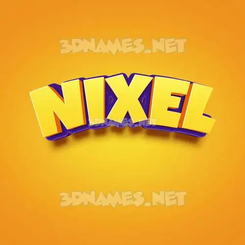nixel in Orange Toon style - 3D name wallpaper nixel in Orange Toon style - 3D name wallpaper