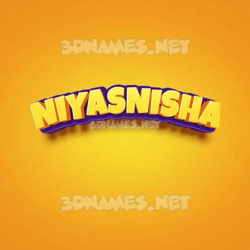 niyasnisha in Orange Toon style - 3D name wallpaper niyasnisha in Orange Toon style - 3D name wallpaper