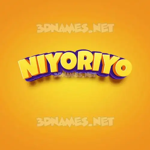 niyoriyo in Orange Toon style - 3D name wallpaper niyoriyo in Orange Toon style - 3D name wallpaper
