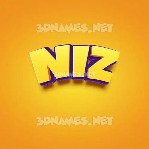 niz in Orange Toon style - 3D name wallpaper niz in Orange Toon style - 3D name wallpaper