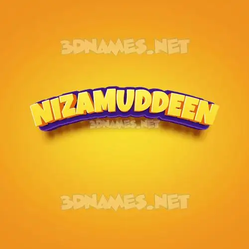 nizamuddeen in Orange Toon style - 3D name wallpaper nizamuddeen in Orange Toon style - 3D name wallpaper