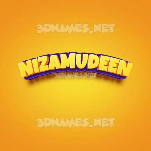 nizamudeen in Orange Toon style - 3D name wallpaper nizamudeen in Orange Toon style - 3D name wallpaper