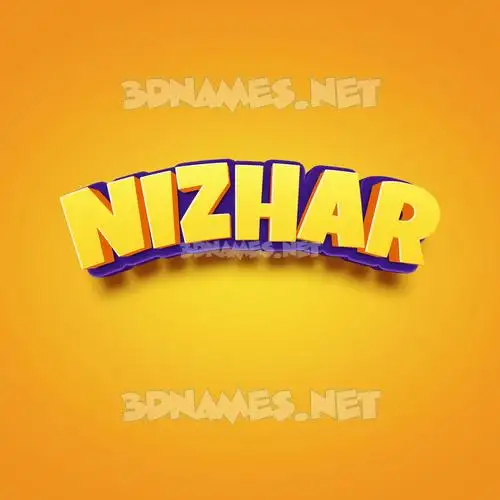 nizhar in Orange Toon style - 3D name wallpaper nizhar in Orange Toon style - 3D name wallpaper