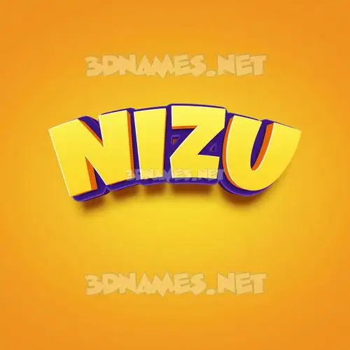 nizu in Orange Toon style - 3D name wallpaper nizu in Orange Toon style - 3D name wallpaper