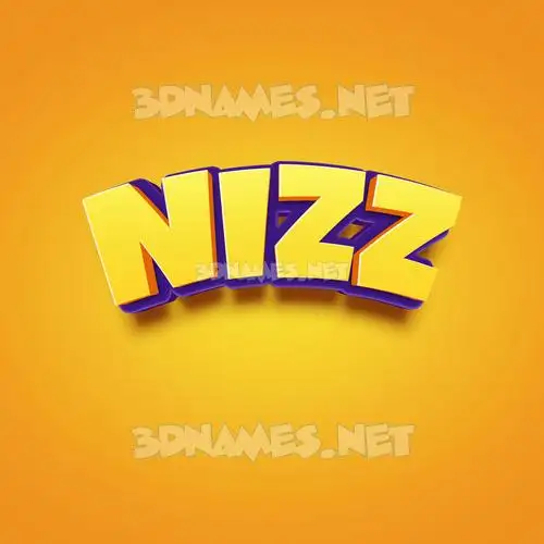 nizz in Orange Toon style - 3D name wallpaper nizz in Orange Toon style - 3D name wallpaper