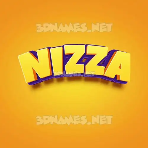 nizza in Orange Toon style - 3D name wallpaper nizza in Orange Toon style - 3D name wallpaper