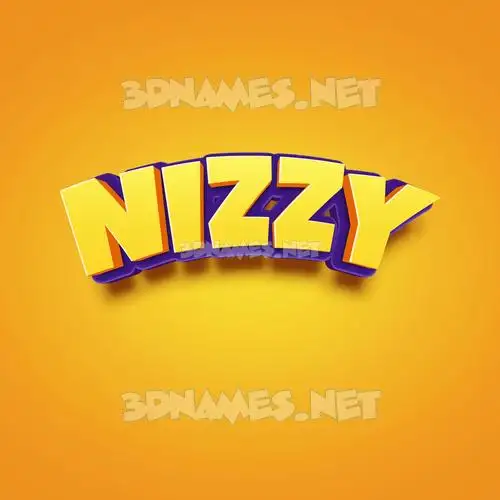 nizzy in Orange Toon style - 3D name wallpaper nizzy in Orange Toon style - 3D name wallpaper
