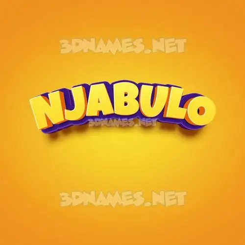 njabulo in Orange Toon style - 3D name wallpaper
