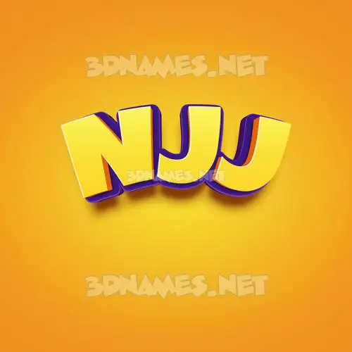 njj in Orange Toon style - 3D name wallpaper njj in Orange Toon style - 3D name wallpaper