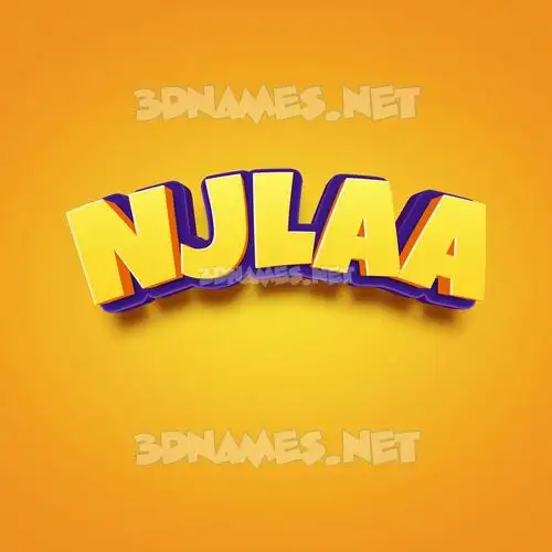 njlaa in Orange Toon style - 3D name wallpaper