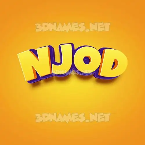njod in Orange Toon style - 3D name wallpaper njod in Orange Toon style - 3D name wallpaper
