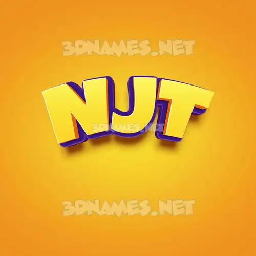 njt in Orange Toon style - 3D name wallpaper