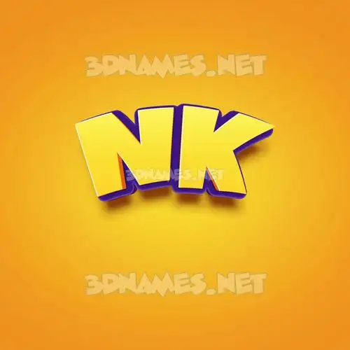 nk in Orange Toon style - 3D name wallpaper nk in Orange Toon style - 3D name wallpaper