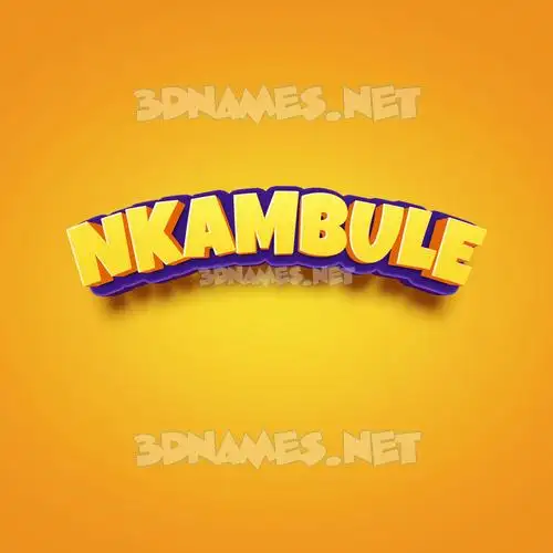 nkambule in Orange Toon style - 3D name wallpaper