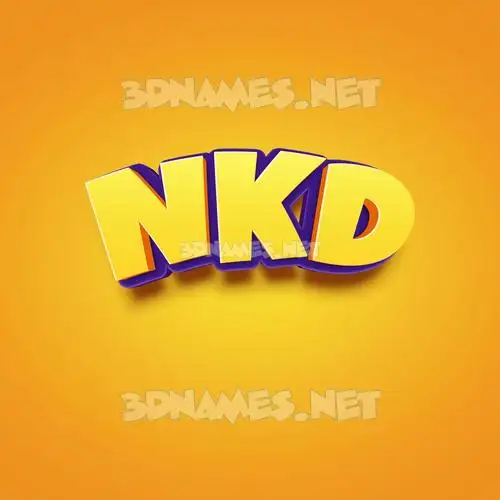 nkd in Orange Toon style - 3D name wallpaper nkd in Orange Toon style - 3D name wallpaper