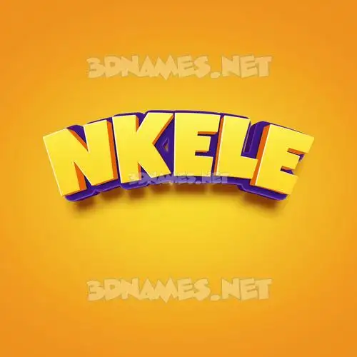 nkele in Orange Toon style - 3D name wallpaper nkele in Orange Toon style - 3D name wallpaper