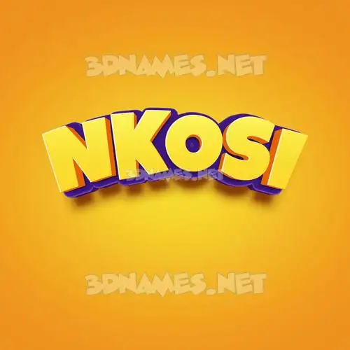 nkosi in Orange Toon style - 3D name wallpaper