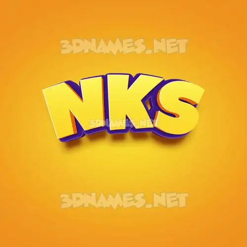 nks in Orange Toon style - 3D name wallpaper nks in Orange Toon style - 3D name wallpaper