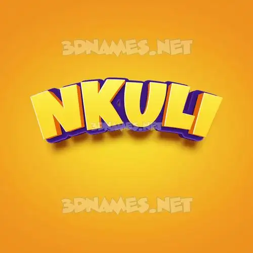 nkuli in Orange Toon style - 3D name wallpaper nkuli in Orange Toon style - 3D name wallpaper