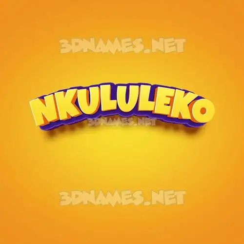 nkululeko in Orange Toon style - 3D name wallpaper