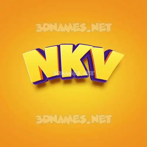 nkv in Orange Toon style - 3D name wallpaper nkv in Orange Toon style - 3D name wallpaper