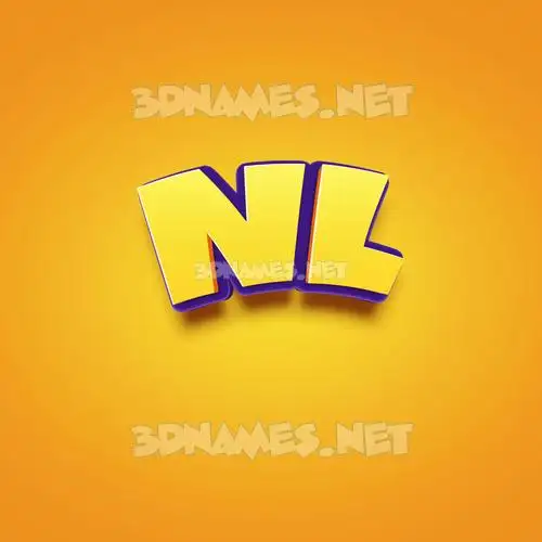 nl in Orange Toon style - 3D name wallpaper nl in Orange Toon style - 3D name wallpaper