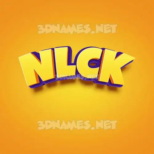 nlck in Orange Toon style - 3D name wallpaper nlck in Orange Toon style - 3D name wallpaper