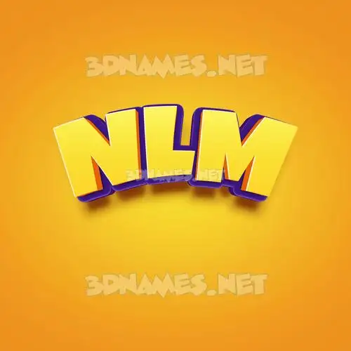 nlm in Orange Toon style - 3D name wallpaper nlm in Orange Toon style - 3D name wallpaper