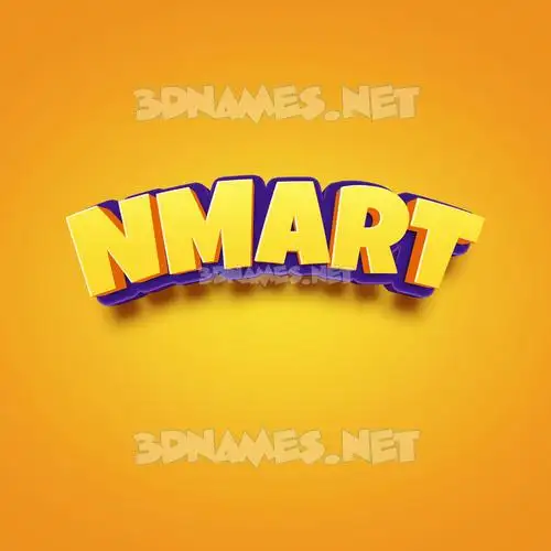 nmart in Orange Toon style - 3D name wallpaper