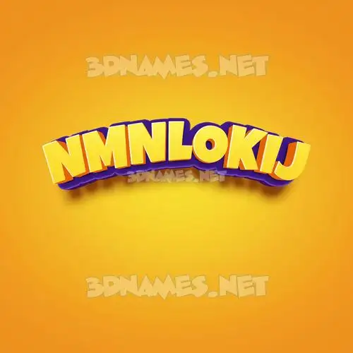 nmnlokij in Orange Toon style - 3D name wallpaper