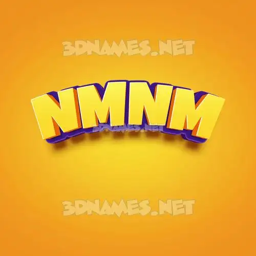 nmnm in Orange Toon style - 3D name wallpaper