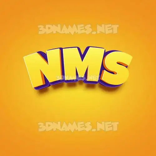 nms in Orange Toon style - 3D name wallpaper