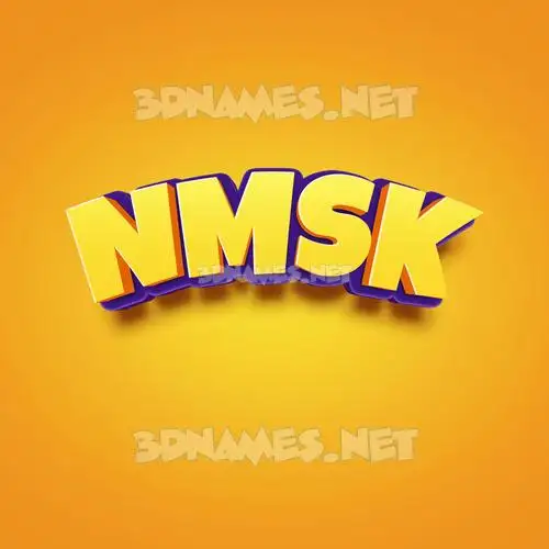 nmsk in Orange Toon style - 3D name wallpaper nmsk in Orange Toon style - 3D name wallpaper