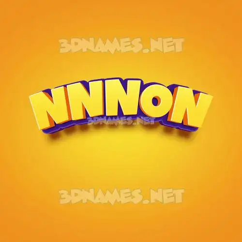 nnnon in Orange Toon style - 3D name wallpaper