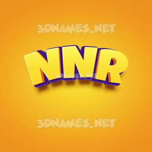 nnr in Orange Toon style - 3D name wallpaper nnr in Orange Toon style - 3D name wallpaper