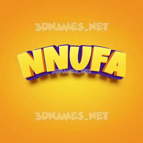 nnufa in Orange Toon style - 3D name wallpaper nnufa in Orange Toon style - 3D name wallpaper