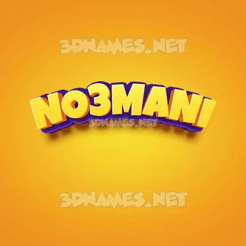 no3mani in Orange Toon style - 3D name wallpaper no3mani in Orange Toon style - 3D name wallpaper
