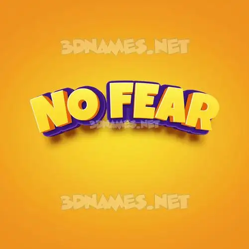 no fear in Orange Toon style - 3D name wallpaper no fear in Orange Toon style - 3D name wallpaper