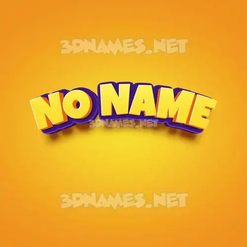 no name in Orange Toon style - 3D name wallpaper