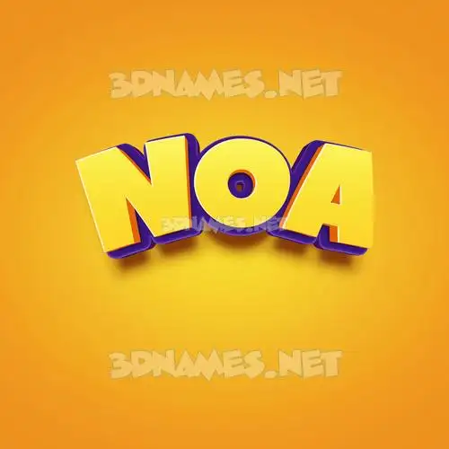 noa in Orange Toon style - 3D name wallpaper noa in Orange Toon style - 3D name wallpaper