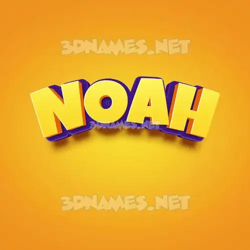 noah in Orange Toon style - 3D name wallpaper noah in Orange Toon style - 3D name wallpaper