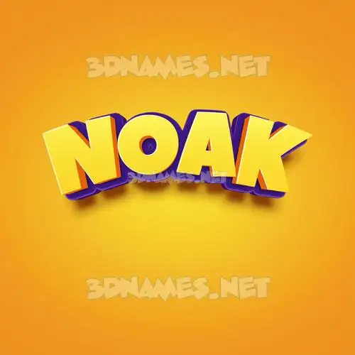 noak in Orange Toon style - 3D name wallpaper noak in Orange Toon style - 3D name wallpaper
