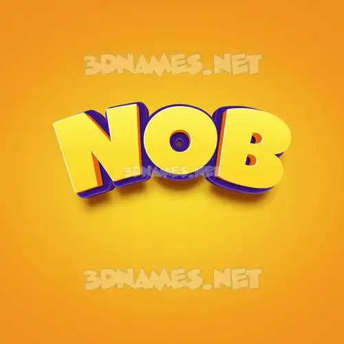 nob in Orange Toon style - 3D name wallpaper nob in Orange Toon style - 3D name wallpaper