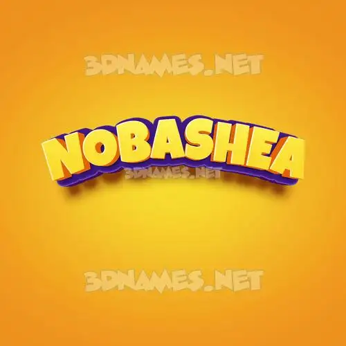 nobashea in Orange Toon style - 3D name wallpaper nobashea in Orange Toon style - 3D name wallpaper