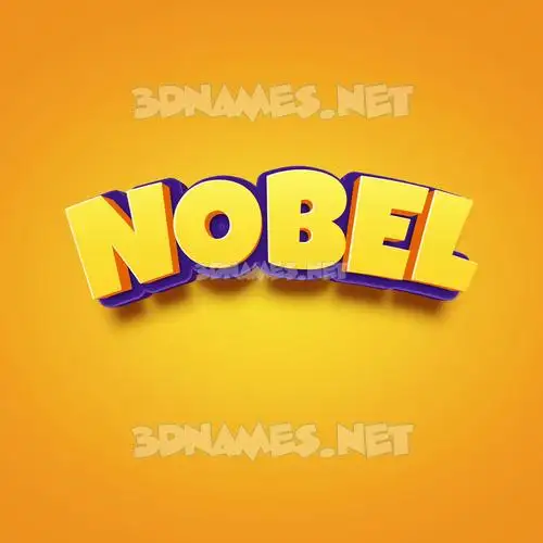 nobel in Orange Toon style - 3D name wallpaper