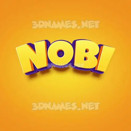 nobi in Orange Toon style - 3D name wallpaper