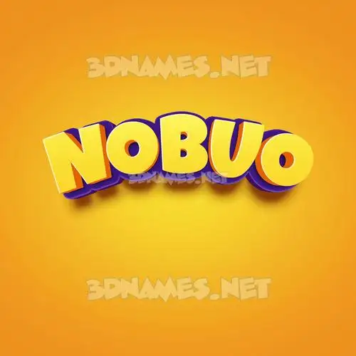nobuo in Orange Toon style - 3D name wallpaper