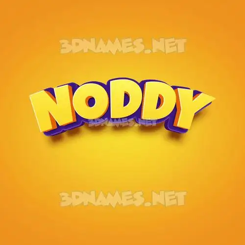 noddy in Orange Toon style - 3D name wallpaper