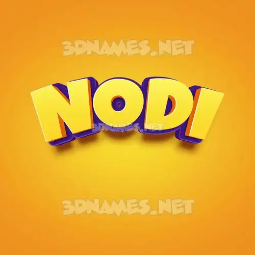 nodi in Orange Toon style - 3D name wallpaper nodi in Orange Toon style - 3D name wallpaper
